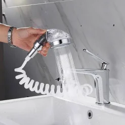 Bathroom Wash Face Basin Water Tap External Shower Head Toilet Hold Filter Flexible Hair Washing Faucet Rinser Extension Set