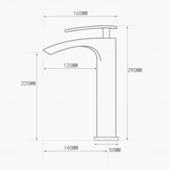 Bathroom Waterfall Sink Faucet, Basin Mixer Taps Tall Short Brass, Deck Mounted Single Handle One Hole Tap with Hot and Cold Hose Vessel Water Tap Washroom