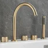 Bathtub Faucet - Contemporary Electroplated Roman Tub Brass Valve Bath Shower Mixer Taps