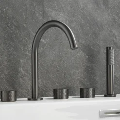 Bathtub Faucet - Contemporary Electroplated Roman Tub Brass Valve Bath Shower Mixer Taps