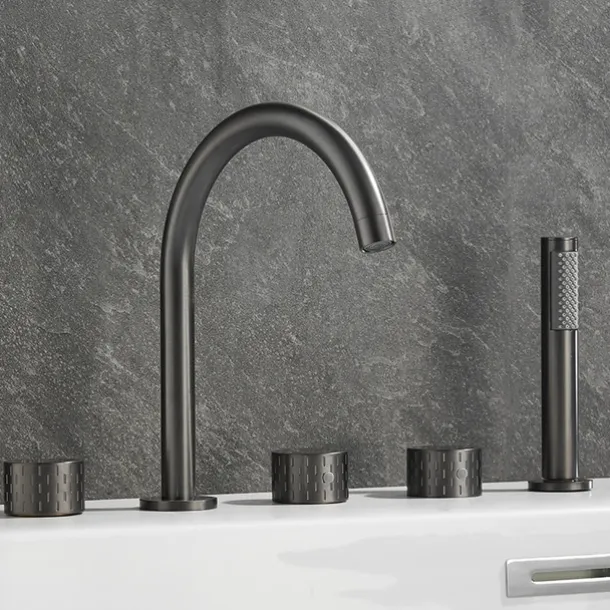 Bathtub Faucet - Contemporary Electroplated Roman Tub Brass Valve Bath Shower Mixer Taps
