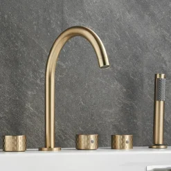 Bathtub Faucet - Contemporary Electroplated Roman Tub Brass Valve Bath Shower Mixer Taps
