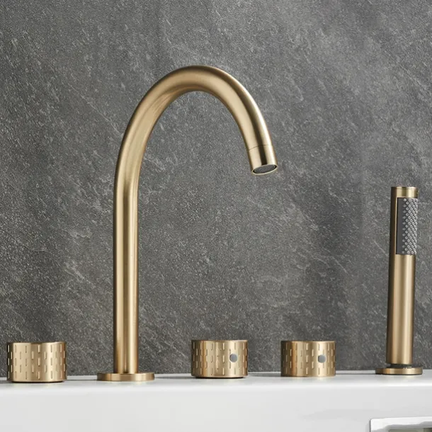 Bathtub Faucet - Contemporary Electroplated Roman Tub Brass Valve Bath Shower Mixer Taps
