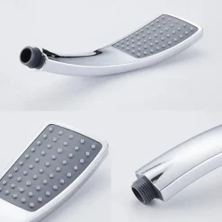 Bathtub Faucet - Contemporary Chrome Free Standing Ceramic Valve Bath Shower Mixer Taps / Two Handles Three Holes