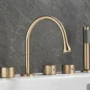 Bathtub Faucet - Contemporary Electroplated Roman Tub Brass Valve Bath Shower Mixer Taps