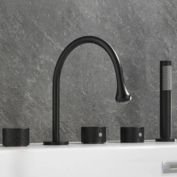 Bathtub Faucet - Contemporary Electroplated Roman Tub Brass Valve Bath Shower Mixer Taps