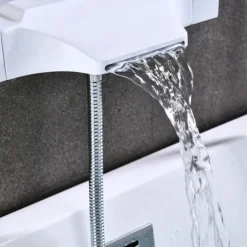 Bathtub Faucet - Contemporary Electroplated Wall Mounted Ceramic Valve Bath Shower Mixer Taps