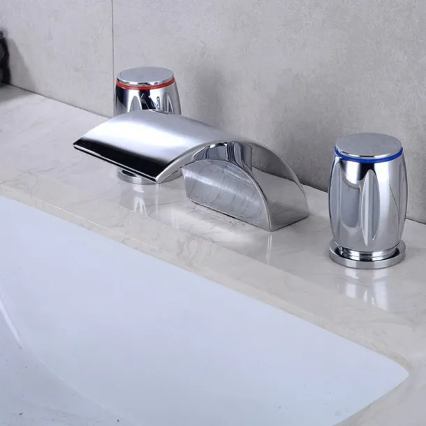 Bathtub Faucet - Contemporary Electroplated Roman Tub Ceramic Valve Bath Shower Mixer Taps