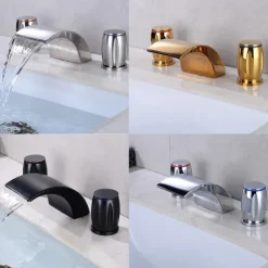 Bathtub Faucet - Contemporary Electroplated Roman Tub Ceramic Valve Bath Shower Mixer Taps