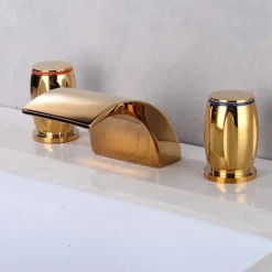Bathtub Faucet - Contemporary Electroplated Roman Tub Ceramic Valve Bath Shower Mixer Taps