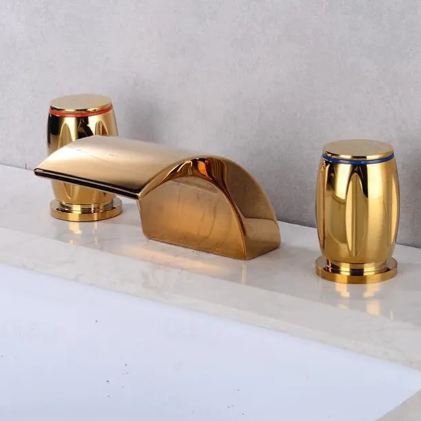 Bathtub Faucet - Contemporary Electroplated Roman Tub Ceramic Valve Bath Shower Mixer Taps