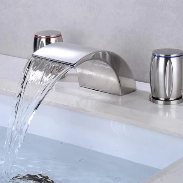 Bathtub Faucet - Contemporary Electroplated Roman Tub Ceramic Valve Bath Shower Mixer Taps