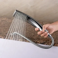 Bathtub Faucet - Contemporary Chrome Roman Tub Ceramic Valve Bath Shower Mixer Taps / Brass / Single Handle Three Holes