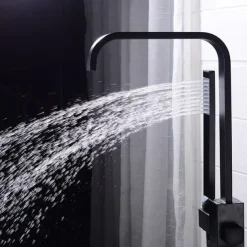 Bathtub Faucet - Contemporary Electroplated Free Standing Brass Valve Bath Shower Mixer Taps