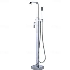 Bathtub Faucet - Contemporary Electroplated Free Standing Brass Valve Bath Shower Mixer Taps