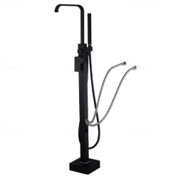 Bathtub Faucet - Contemporary Electroplated Free Standing Brass Valve Bath Shower Mixer Taps