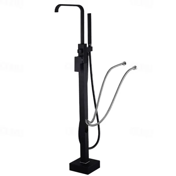 Bathtub Faucet - Contemporary Electroplated Free Standing Brass Valve Bath Shower Mixer Taps