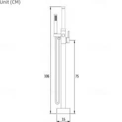 Bathtub Faucet - Contemporary Electroplated Free Standing Brass Valve Bath Shower Mixer Taps