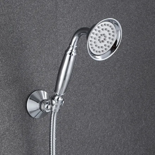 Bathtub Faucet - Contemporary Antique Brass Wall Installation Brass Valve Bath Shower Mixer Taps
