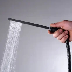 Bathtub Faucet - Minimalist Electroplated Free Standing Brass Valve Bath Shower Mixer Taps