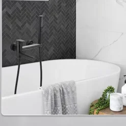 Bathtub Faucet - Modern Contemporary Electroplated Wall Installation Ceramic Valve Bath Shower Mixer Taps