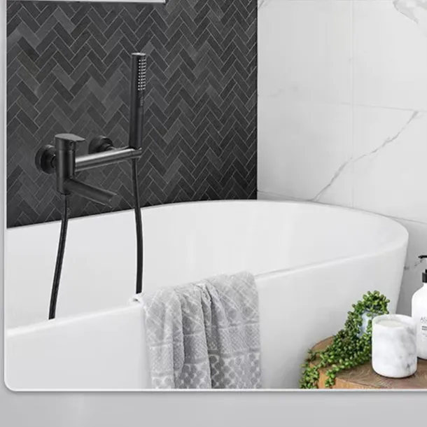 Bathtub Faucet - Modern Contemporary Electroplated Wall Installation Ceramic Valve Bath Shower Mixer Taps