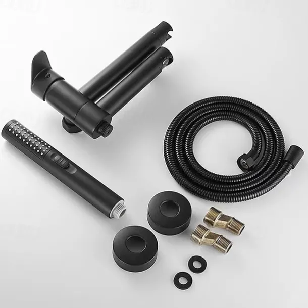 Bathtub Faucet - Modern Contemporary Electroplated Wall Installation Ceramic Valve Bath Shower Mixer Taps