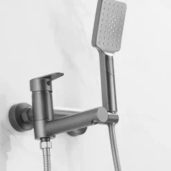 Bathtub Faucet - Modern Contemporary Electroplated Wall Installation Ceramic Valve Bath Shower Mixer Taps