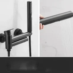 Bathtub Faucet - Modern Contemporary Electroplated Wall Installation Ceramic Valve Bath Shower Mixer Taps