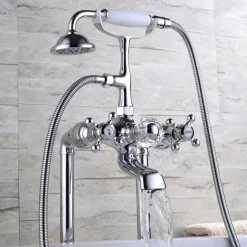 Bathtub Faucet - Modern Contemporary Electroplated Roman Tub Ceramic Valve Bath Shower Mixer Taps