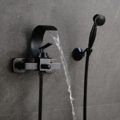 Bathtub Faucet - Modern Contemporary Electroplated Wall Installation Ceramic Valve Bath Shower Mixer Taps