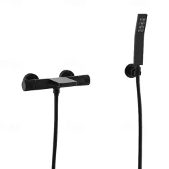 Bathtub Faucet - Thermostatic Bath Tub Faucet Contemporary Painted Finishes Free Standing Ceramic Valve Bath Shower Mixer Taps