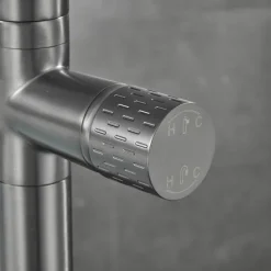 Bathtub Faucet Floor Mount Freestanding Tub Filler Brass High Flow Shower Faucets with Handheld Shower Mixer Taps Swivel Spout