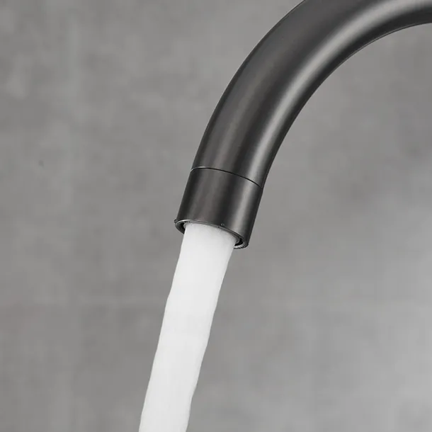 Bathtub Faucet Floor Mount Freestanding Tub Filler Brass High Flow Shower Faucets with Handheld Shower Mixer Taps Swivel Spout(Gun Grey)