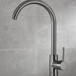 Bathtub Faucet Gun Grey Contemporary Electroplated Free Standing Ceramic Valve Bath Shower Mixer Taps