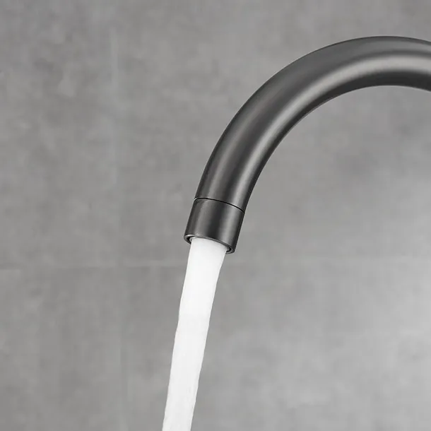 Bathtub Faucet Gun Grey Contemporary Electroplated Free Standing Ceramic Valve Bath Shower Mixer Taps