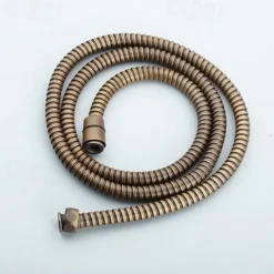 Bathtub Faucet with Handheld Shower,Wall Mounted Antique Brass Bath Tap Retro Style Hot and Cold Water Bath Tap Shower Fitting for Bathroom Shower