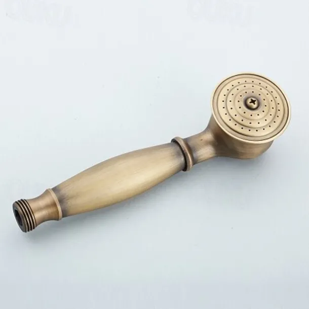 Bathtub Faucet with Handheld Shower,Wall Mounted Antique Brass Bath Tap Retro Style Hot and Cold Water Bath Tap Shower Fitting for Bathroom Shower
