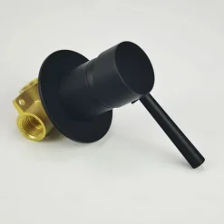 Bathtub Faucet,Brass Painted Finishes Black Split Bathtub Faucet with Hand-held Water Outlet and Wall Entry
