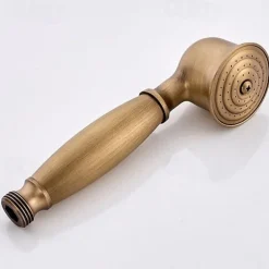 Bathtub Faucet,Wall Mounted Brass Rainfall Shower Mixer Taps Contain with Handshower and Cold/Hot Water