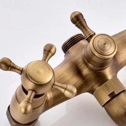 Bathtub Faucet,Wall Mounted Brass Rainfall Shower Mixer Taps Contain with Handshower and Cold/Hot Water