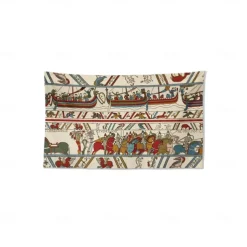 Bayeux Medieval Tapestry Middle Age Tapestry Wall Art Decor Photograph Backdrop Blanket Curtain Home Bedroom Living Room Decoration