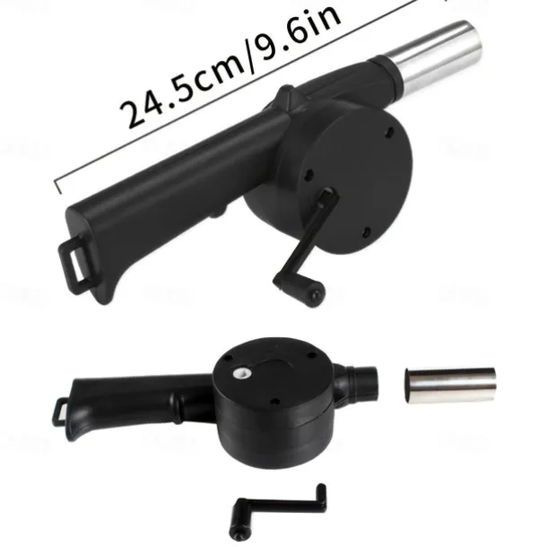 BBQ Fan, Air Blower, Fast Fire Starter, Portable Manual Hand Crank Bellows For Outdoor Picnic Camping Cooking, Barbecue Charcoal Grills Accessories