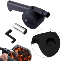 BBQ Fan, Air Blower, Fast Fire Starter, Portable Manual Hand Crank Bellows For Outdoor Picnic Camping Cooking, Barbecue Charcoal Grills Accessories