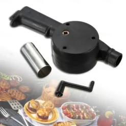 BBQ Fan, Air Blower, Fast Fire Starter, Portable Manual Hand Crank Bellows For Outdoor Picnic Camping Cooking, Barbecue Charcoal Grills Accessories
