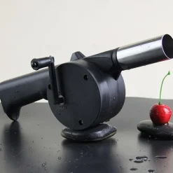 BBQ Fan, Air Blower, Fast Fire Starter, Portable Manual Hand Crank Bellows For Outdoor Picnic Camping Cooking, Barbecue Charcoal Grills Accessories