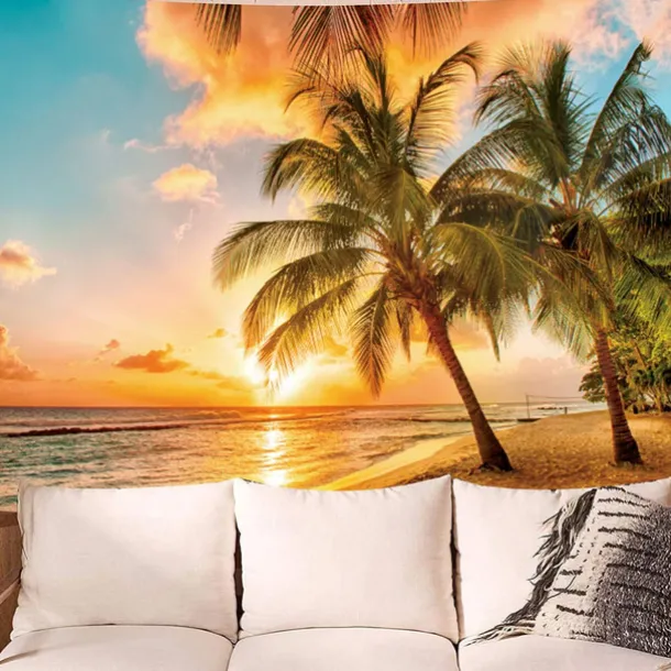Beach Hanging Tapestry Wall Art Large Tapestry Mural Decor Photograph Backdrop Blanket Curtain Home Bedroom Living Room Decoration