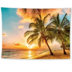 Beach Hanging Tapestry Wall Art Large Tapestry Mural Decor Photograph Backdrop Blanket Curtain Home Bedroom Living Room Decoration