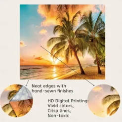 Beach Hanging Tapestry Wall Art Large Tapestry Mural Decor Photograph Backdrop Blanket Curtain Home Bedroom Living Room Decoration