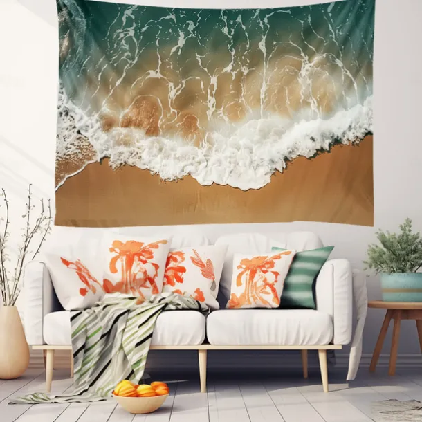 Beach Island Hanging Tapestry Wall Art Large Tapestry Mural Decor Photograph Backdrop Blanket Curtain Home Bedroom Living Room Decoration